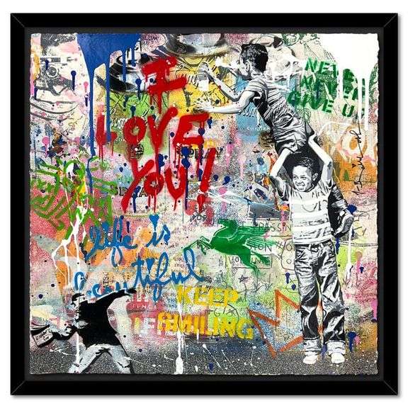 Never, Never Give Up! by Mr Brainwash