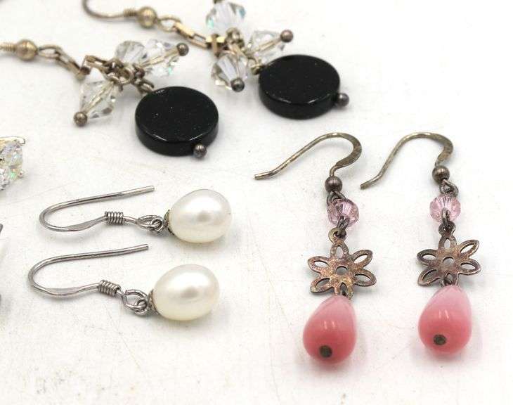 Group lot of 925 sterling silver earrings