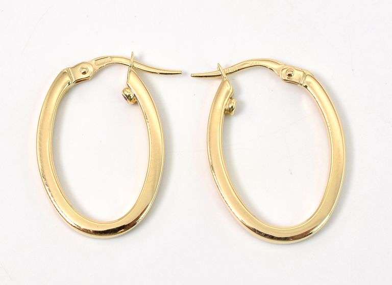 Perfect 18K Yellow Gold Earrings