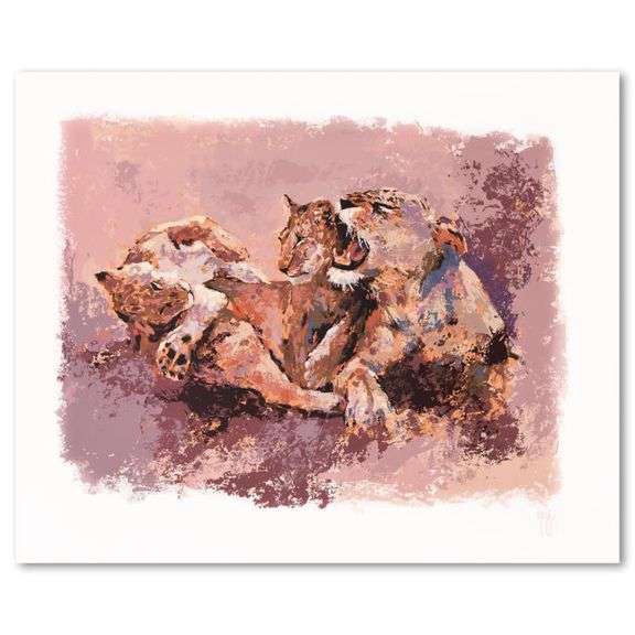 Lioness & Her Cubs by Mark King