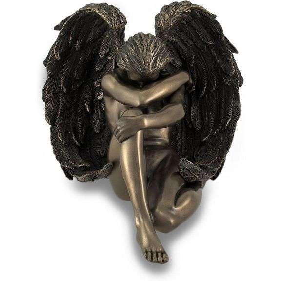 Resting Angel Bronzed Statue