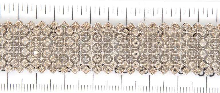 925 Sterling silver diamond wide bracelet