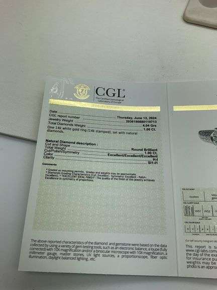CERTIFIED BRAND NEW 14K WHITE GOLD DIAMOND RING
