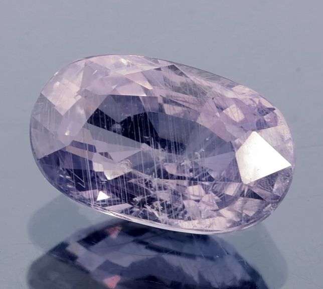 Real! 3.37ct untreated silver violet Sapphire