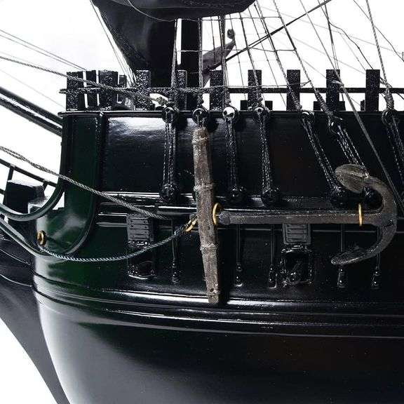 Museum-Quality Black Pearl Pirate Ship Model Fully Assembled
