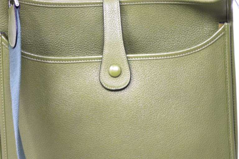 Hermes Evelyn 3GM chartreuse shoulder bag