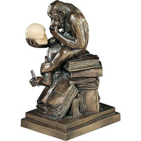 Charles Darwin's Human Evolution Statue