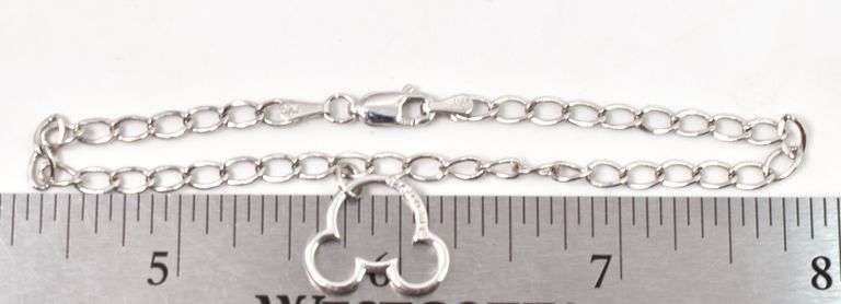Micky Mouse Charm Bracelet in Sterling Silver