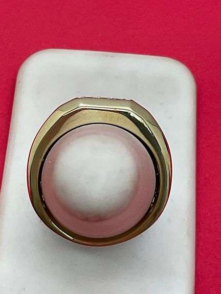 CERTIFIED MEN'S BRAND NEW 14K YELLOW GOLD DIAMOND RING