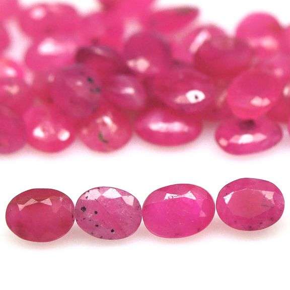 Vivid 12.08ct reddish pink Ruby set from Madagascar