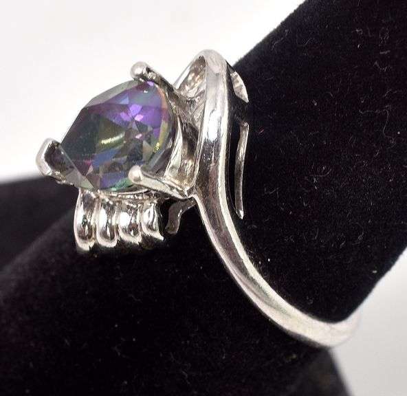 Mystic Topaz Gemstone Ring in Sterling Silver