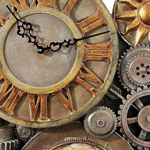 Steampunk Gears of Time Clock by Alberto Batani