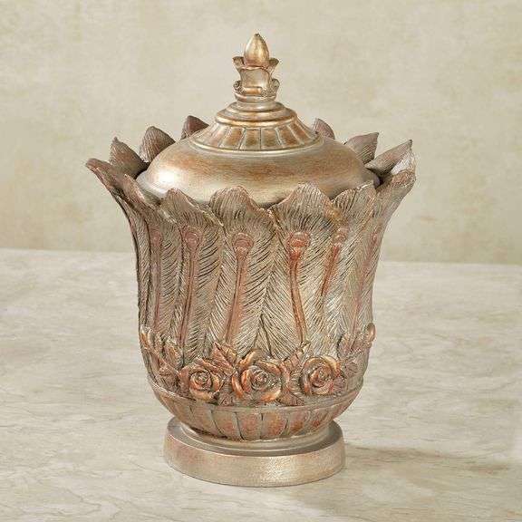 Handpainted Peacock Elegance Decorative Covered Jar