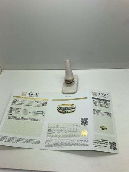 MEN'S CERTIFIED 14K YELLOW GOLD AND DIAMOND RING