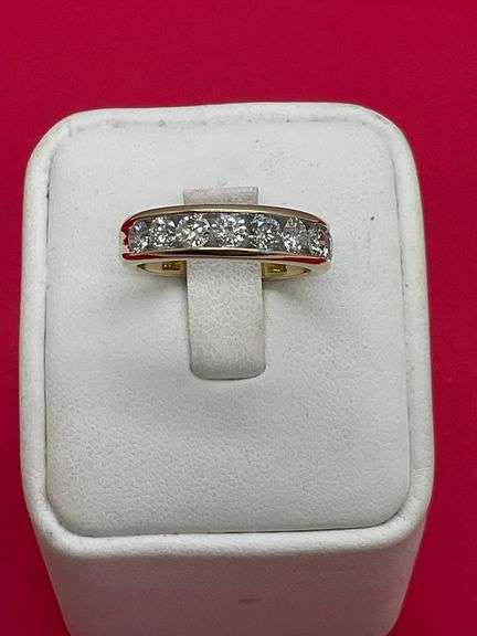 CERTIFIED BRAND NEW 14K GOLD DIAMOND BAND. 1.45 CARAT