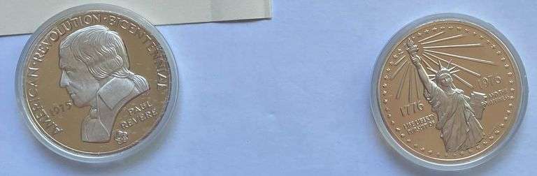 2 Silver US Bicentennial Medals