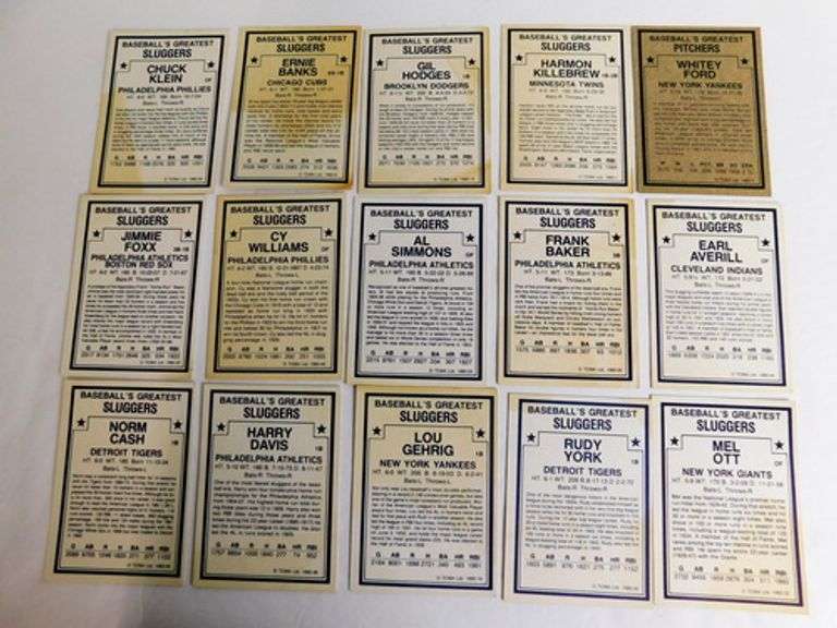 14 Baseball Greatest Sluggers Cards by TCMA