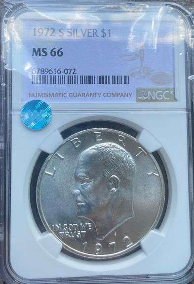 1972 S Ike Silver Dollar NGC MS66