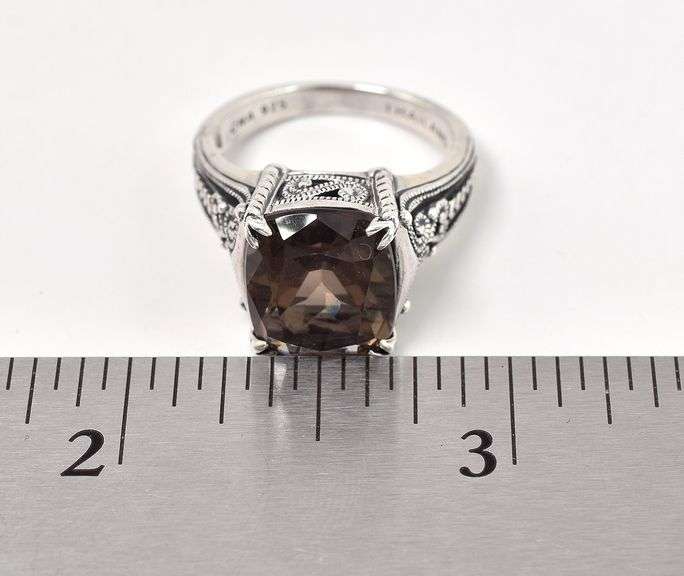 Smoky Quartz Gemstone Ring in Sterling Silver
