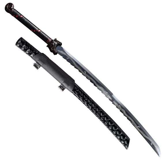 Hand-Forged Tiger Head Katana Sword 42"