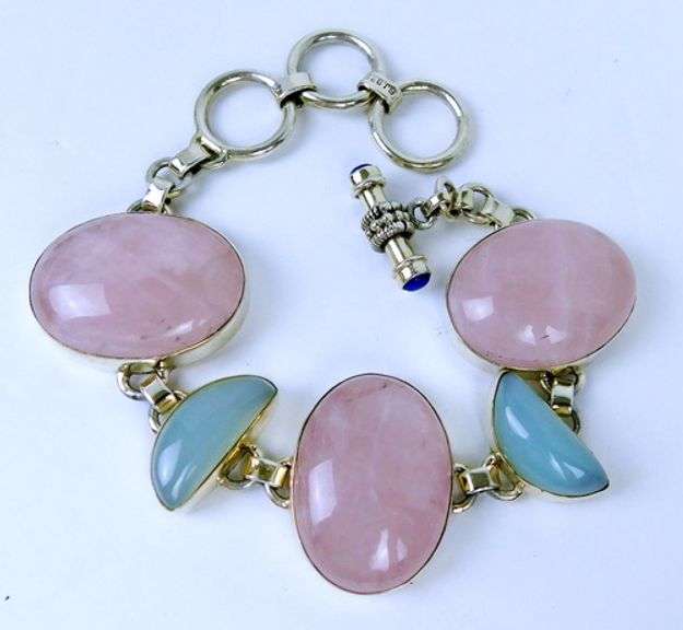 Beautiful Chunky Sterling Gemstone Bracelet