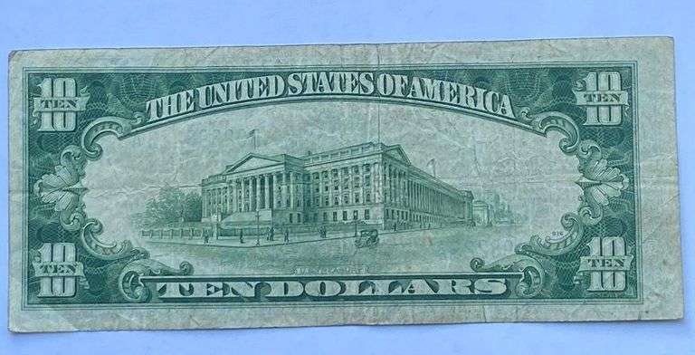 1934 A North Africa Emergency Issue $10 Silver Certificate