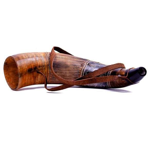 Viking Ox Horn Bugle Real Ox Horn