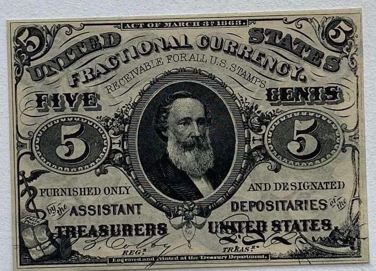 Gem Unc 5 Cent Third Series Fraction