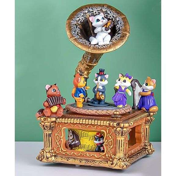 Cat Phonograph Music Box 64 Songs