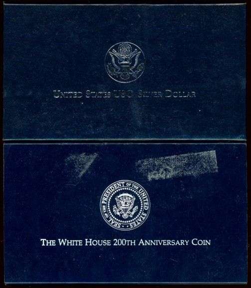 2 Different Proof Commemorative Silver Dollars w/Box & CoA: 1991 & 1992