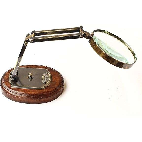 Antique Brass Magnifier by Barraud & Sons London