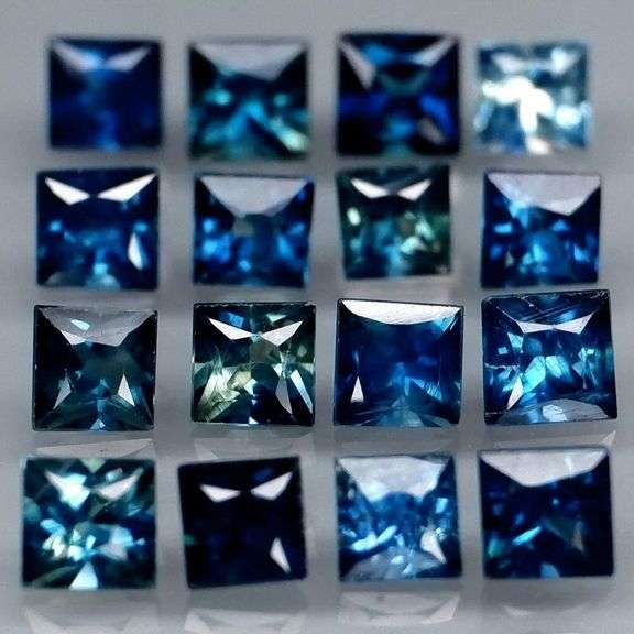 Premium luster 2.54ct dark blue Sapphire set