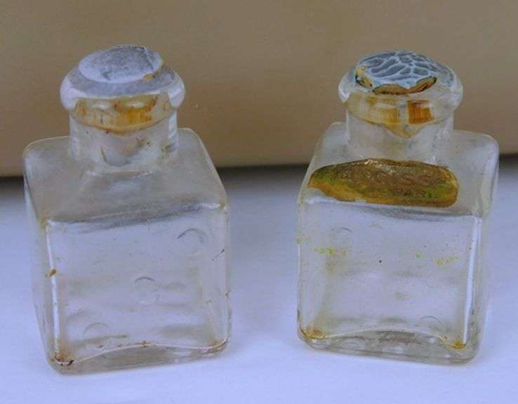 2 Early French Narcisse Figural Dice Perfume Bottles