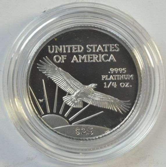 Superb Ultra Cameo Proof 1997-W $25 Pure Platinum Eagle. Box/COA