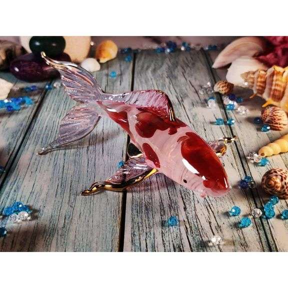 Handcrafted Blown Glass Koi Fish Japanese Carp