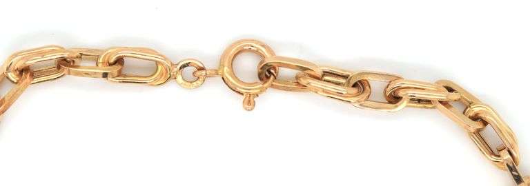 18kt Yellow gold oval link bracelet
