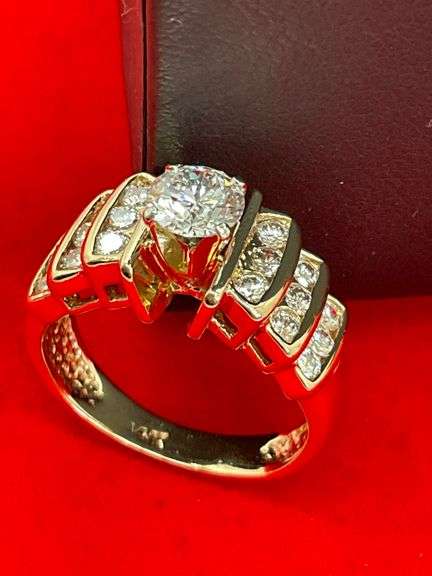 CERTIFIED BRAND NEW 14K YELLOW GOLD DIAMOND ENGAGEMENT RING