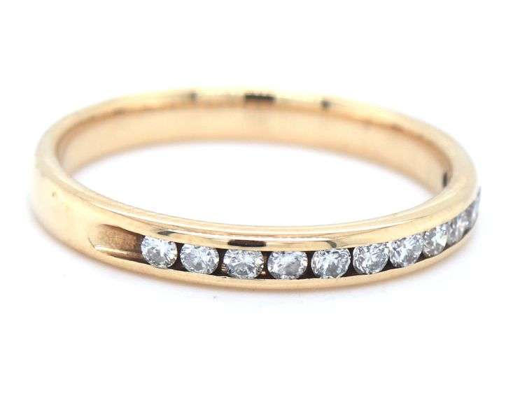 10kt Yellow gold Channel set diamond band
