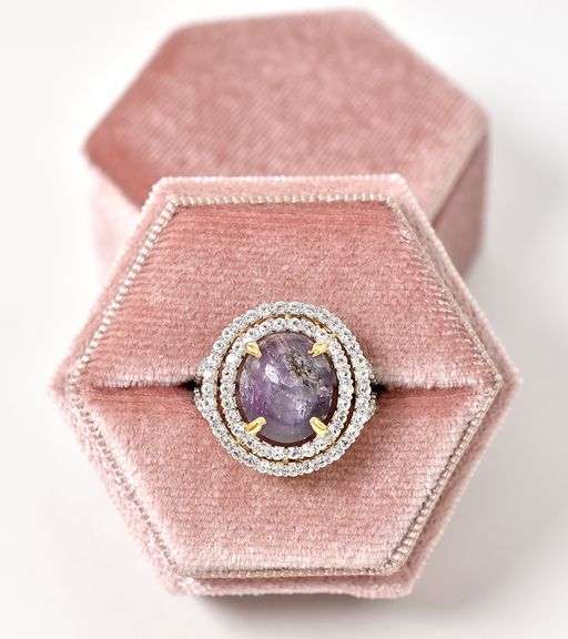 Impeccable Brand New European Huge 12.78CTS Very Rare Unheated Oval Cabochon-Cut Natural Star Ruby &