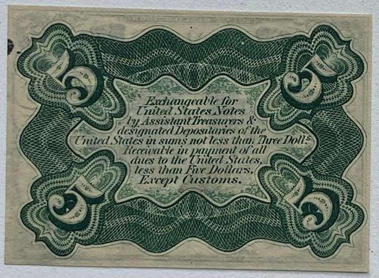 Gem Unc 5 Cent Third Series Fraction