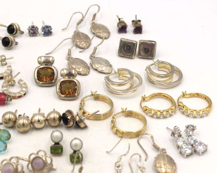 Group lot of Vintage 925 sterling silver earrings