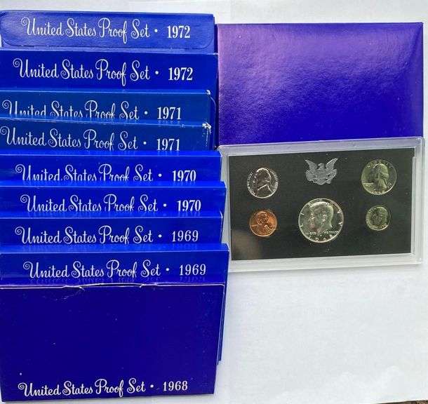 2 Each US Proof Sets 1968-1972