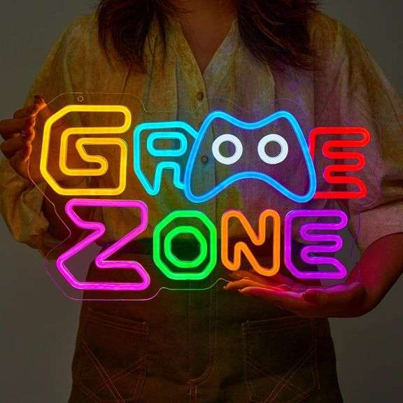 Gamer Neon Signs Dimmable LED Game Zone Sign