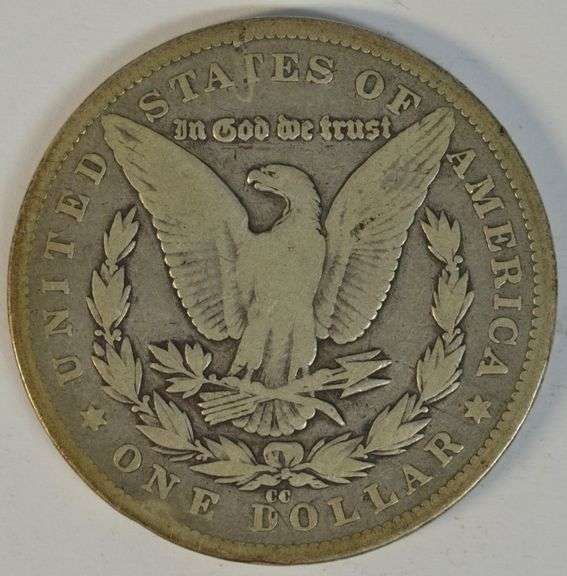 Rare key date 1879-CC Morgan Silver Dollar. Nice circ