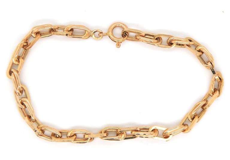 18kt Yellow gold oval link bracelet
