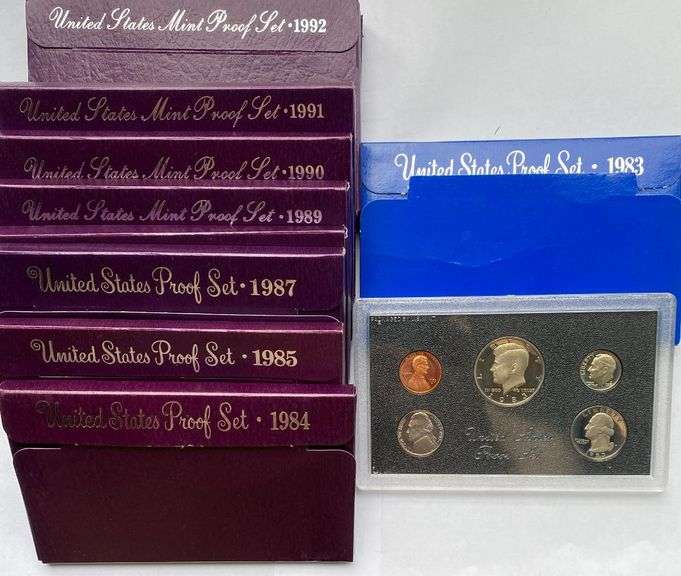 10 1983 1993 US Proof Sets