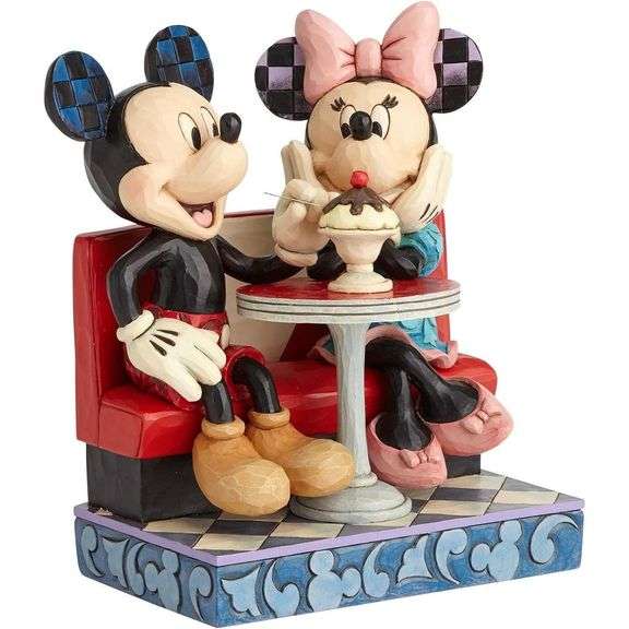 Disney's Mickey and Minnie Mouse Soda Shop Figurine Hand-Painted