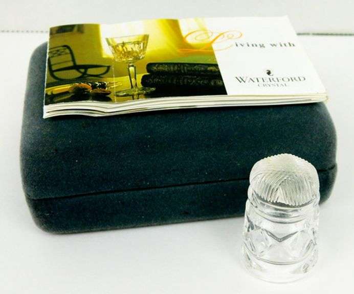Vintage Waterford Crystal Thimble with Box