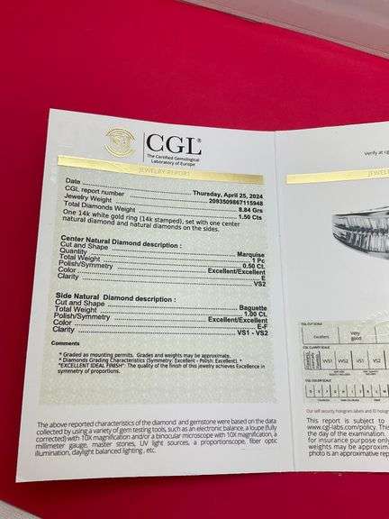 BRAND NEW CERTIFIED LADIES DIAMOND RING. 1.50 CARAT