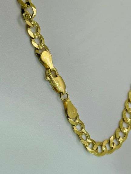 14K Yellow Gold Italian Curb Link Chain
